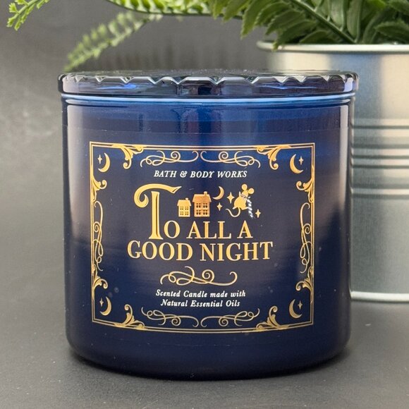 BBW To All A Good Night Bath & Body Works 3 Wick Candle - Picture 2 of 12